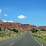 The view from the driver's seat on Utah Highway 12.