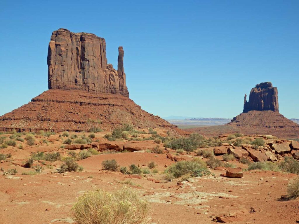 Big buttes in Monument Valley, Arizona.