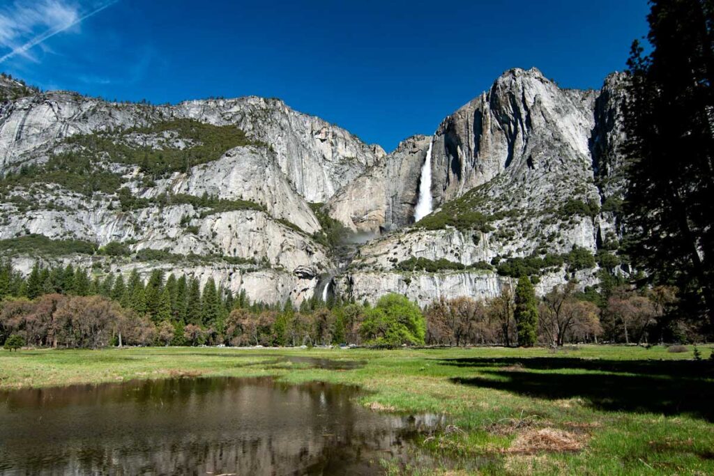 Yosemite Falls in Yosemite National Park, California.