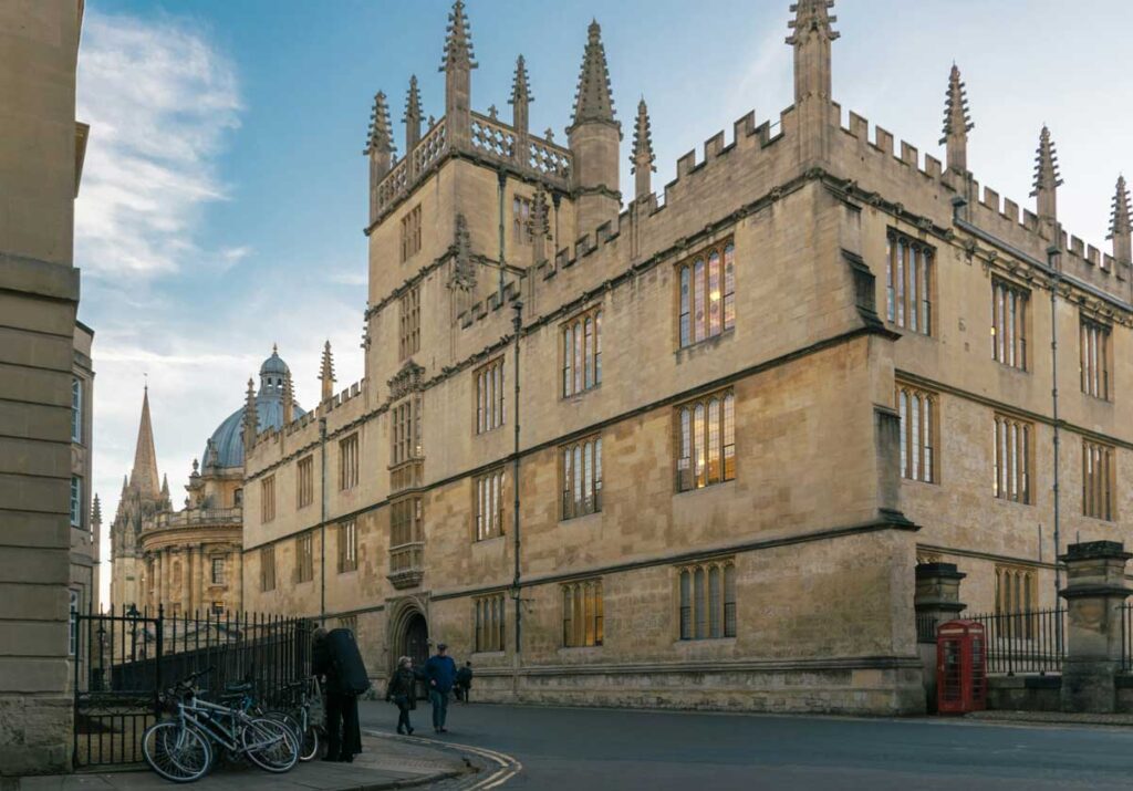 The Bodleian Library in Oxford, South-East England.