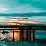 Sunset on the Changi Boardwalk in Singapore.