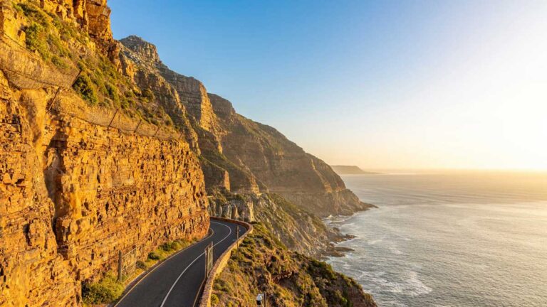 The Chapman's Peak Drive in Cape Town, South Africa.