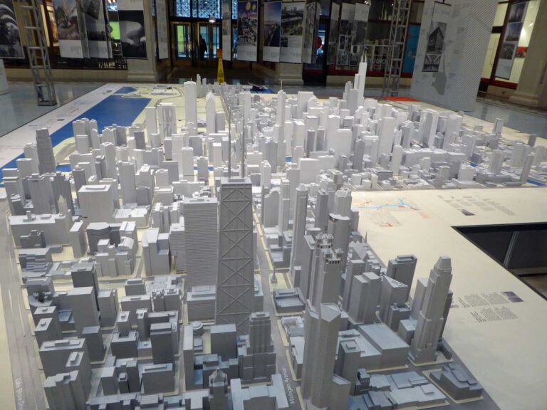 The Chicago City Model Experience inside the Chicago Architecture Center.