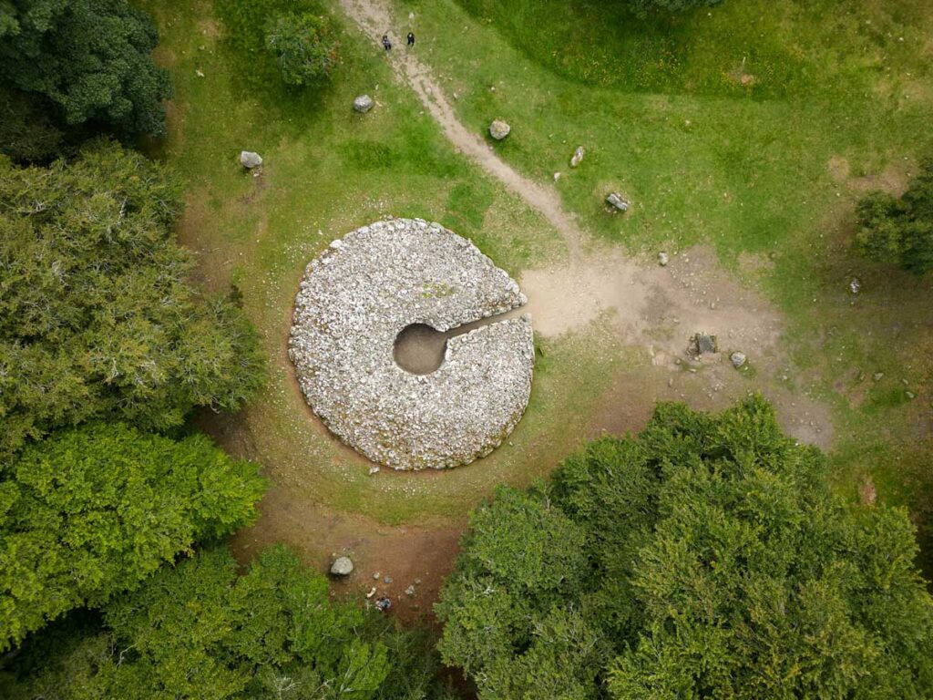 The Clava Cairns near Inverness in the Scottish Highlands.