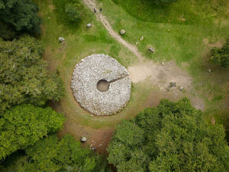The Clava Cairns near Inverness in the Scottish Highlands.