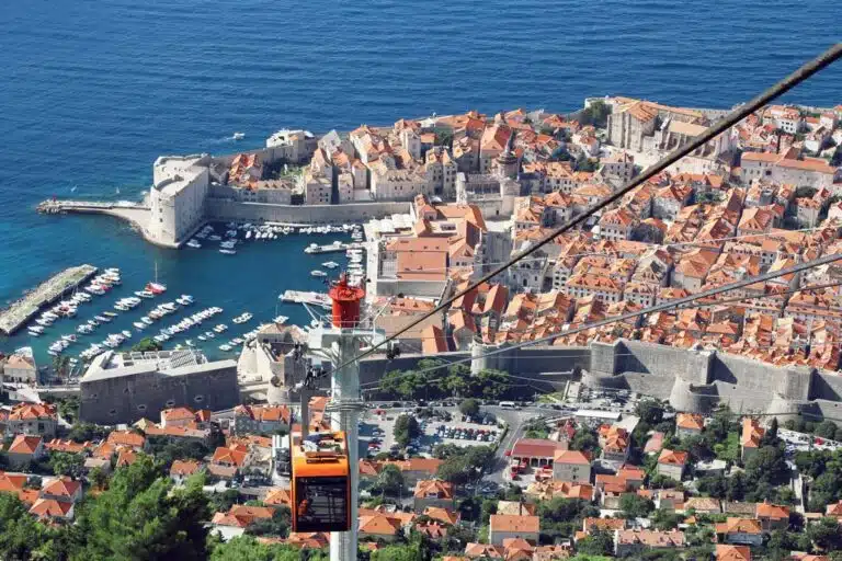 The view from the Dubrovnik Cable Car in Dubrovnik, Croatia.