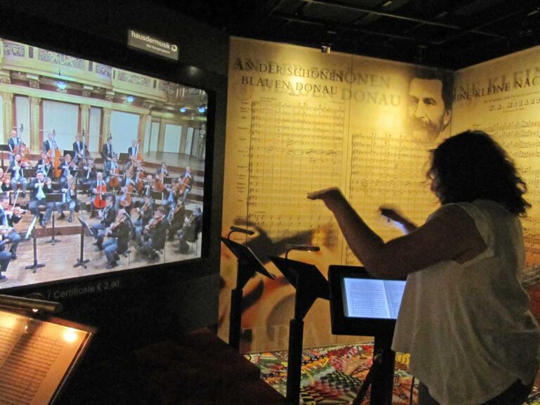 The Virtual Conductor exhibit at the House of Music in Vienna.