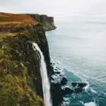 Kilt Rock and Mealt Falls on the Isle of Skye, Scotland.