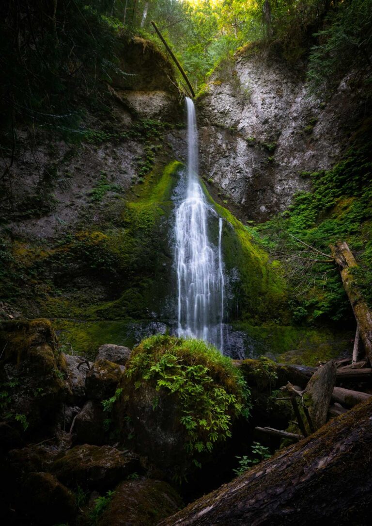 Marymere Falls in Olympic State Park, Washington,