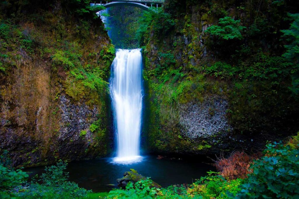 Multnomah Falls in Oregon's Columbia River Gorge.