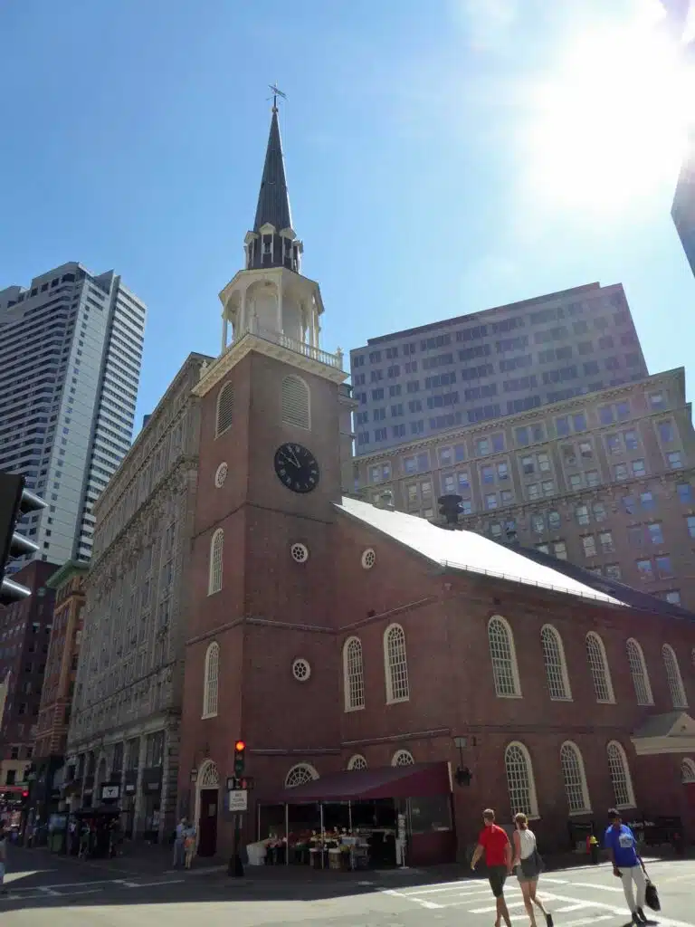 The Old South Meeting House in Boston, Massachusetts.