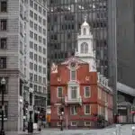 The Old State House in Boston, Massachusetts.