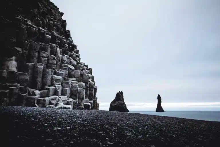 The Reynisfjara black sand beach on Iceland's south coast.