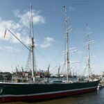 The Rickmer Rickmers museum ship in Hamburg, Germany.