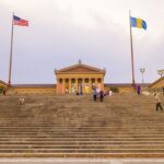 The Rocky Steps in Philadelphia, Pennsylvania.