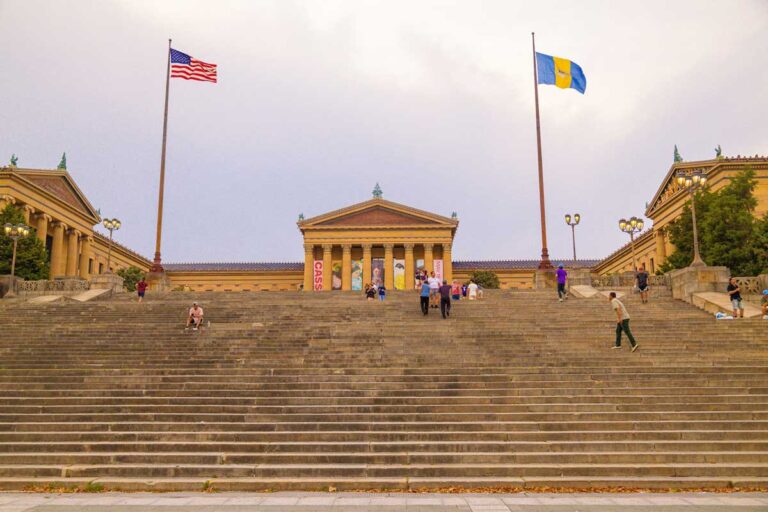 The Rocky Steps in Philadelphia, Pennsylvania.