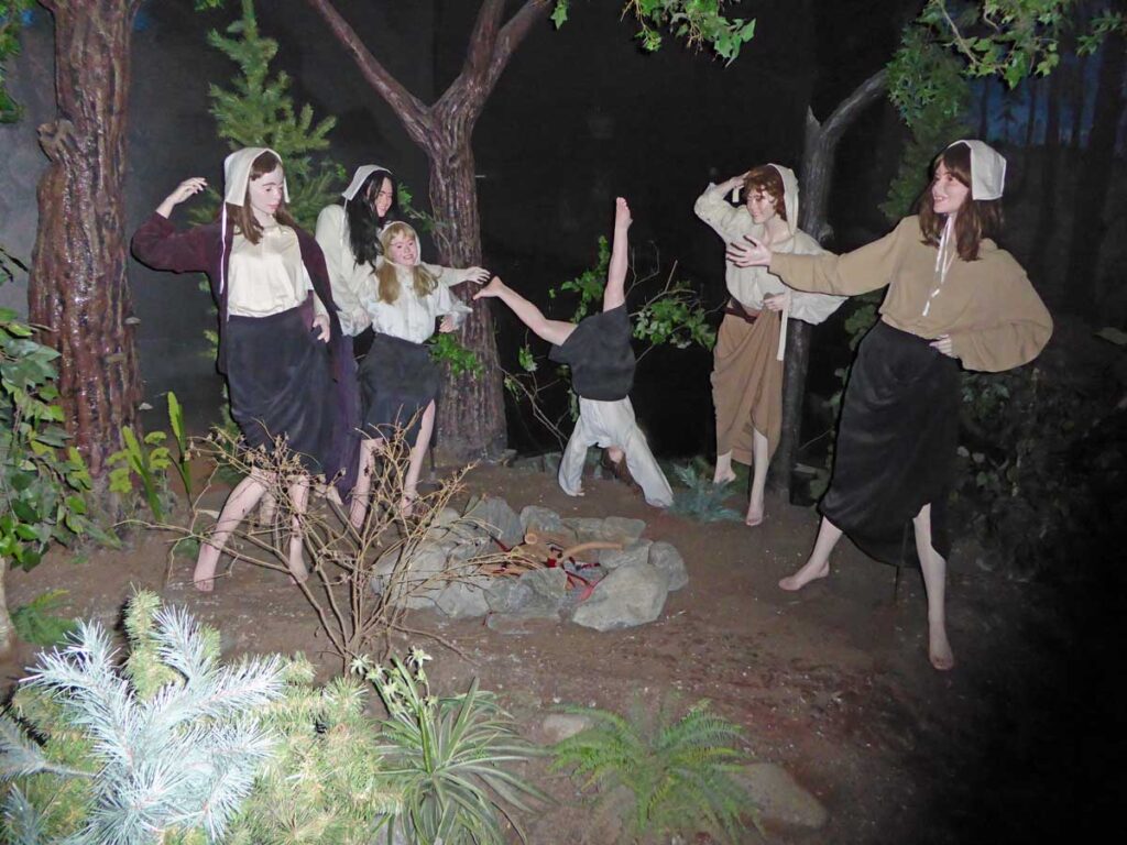 One of the scenes inside the Salem Witch Museum,