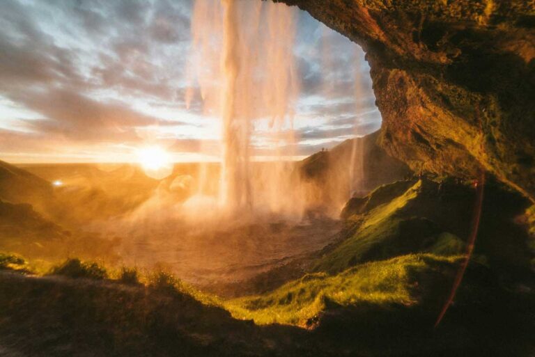 The Seljalandsfoss waterfall in southern Iceland.