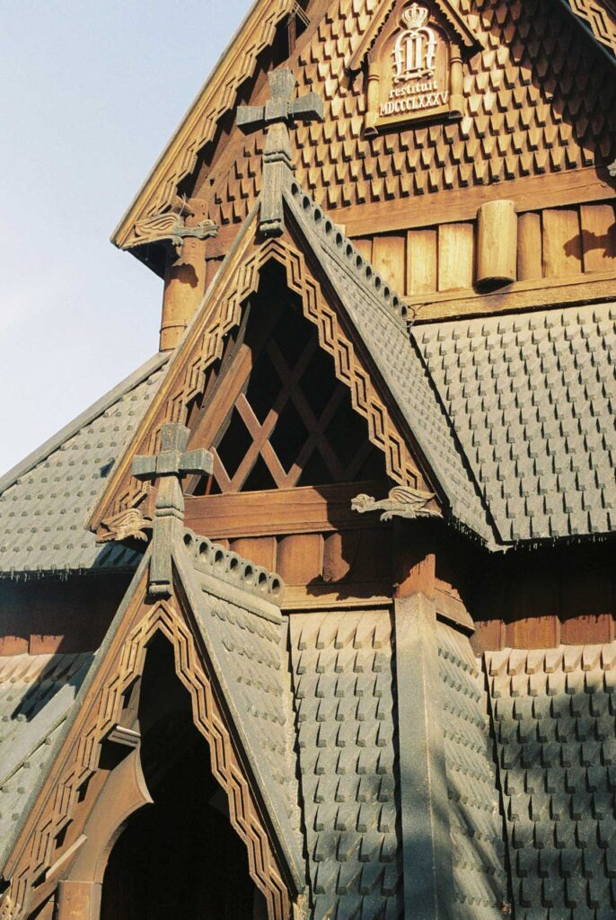 The Gol Stave Church at the Norsk Folkemuseum in Oslo, Norway.
