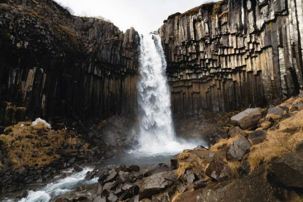Svartifoss in Vatnajökull National Park, Iceland.