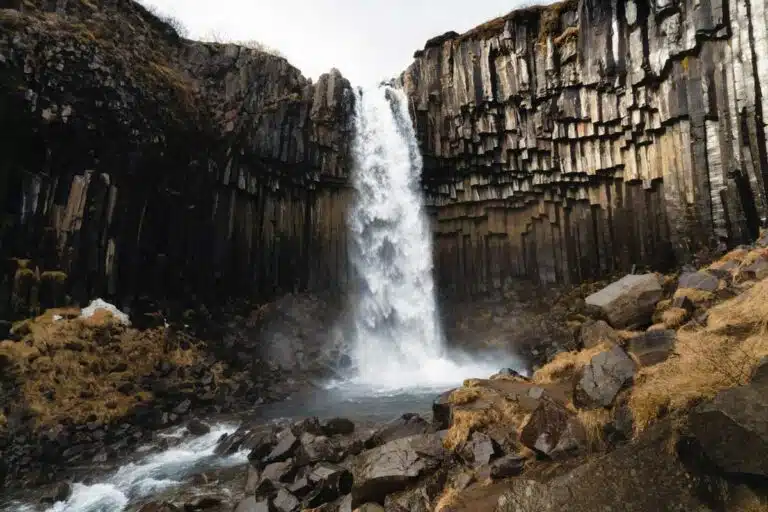 Svartifoss in Vatnajökull National Park, Iceland.