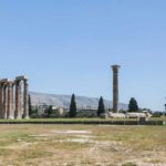 The Temple of Olympian Zeus in Athens, Greece.