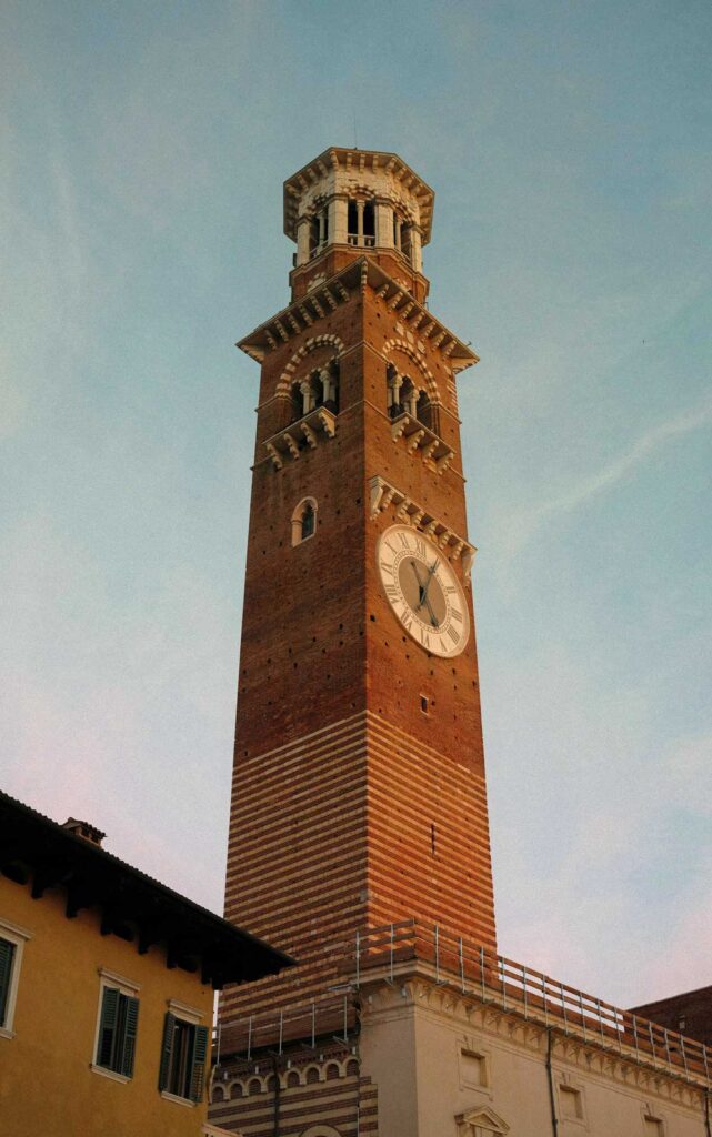 The Torre dei Lamberti in Verona, Italy.