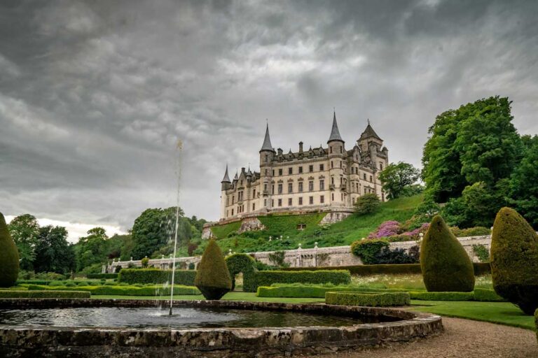 Dunrobin Castle in the Scottish Highlands.