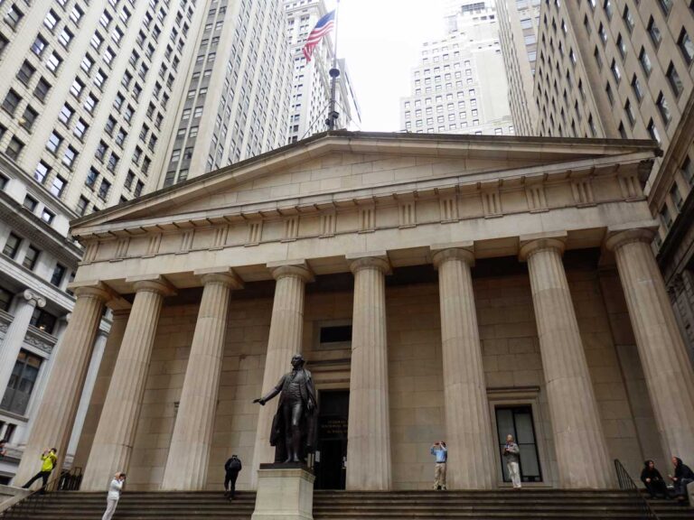 Federal Hall in Manhattan's Financial District.