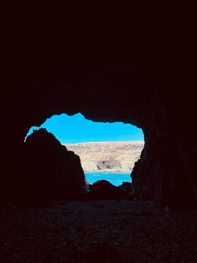 The view from inside the Ajuy Caves, Fuerteventura.