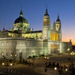 The Almudena Cathedral in Madrid, Spain.