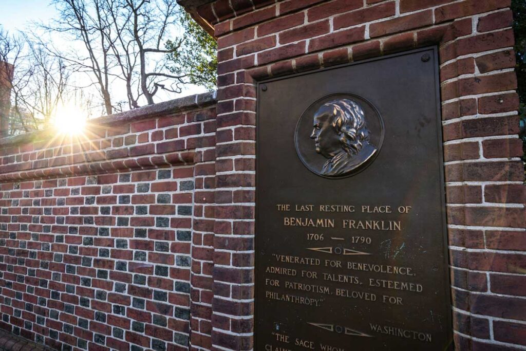 The Christ Church Burial Ground in Philadelphia, Pennsylvania.