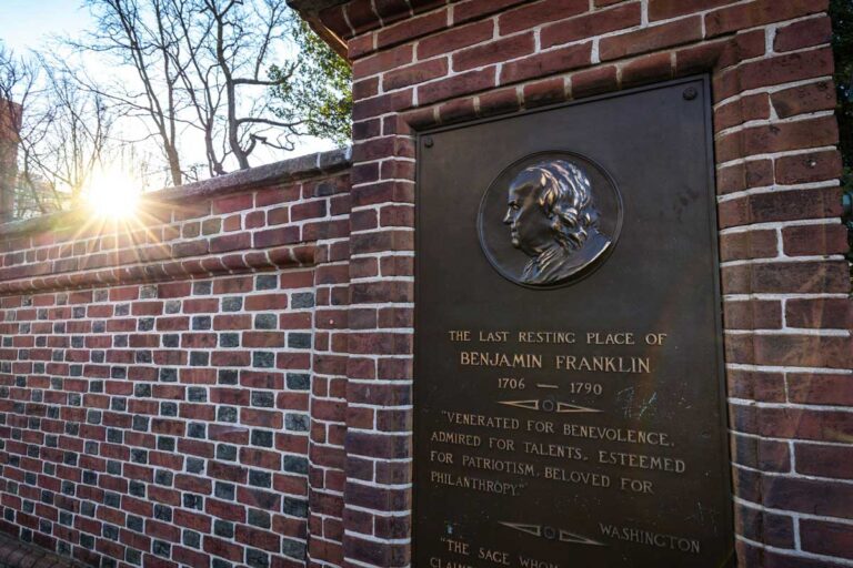 The Christ Church Burial Ground in Philadelphia, Pennsylvania.