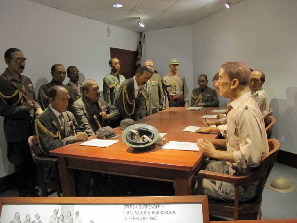 The Surrender Chambers inside Fort Siloso, Singapore.