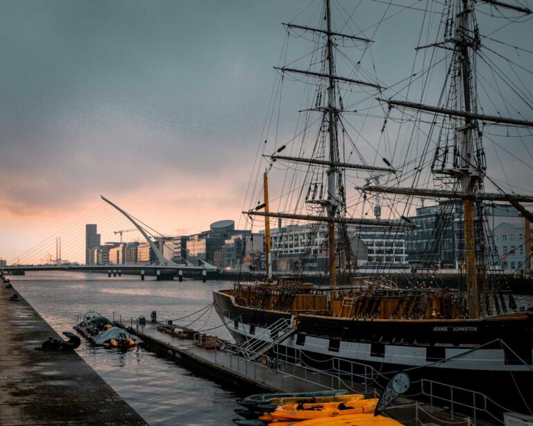 The Jeanie Johnston Tall Ship in Dublin, Ireland.
