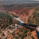 The Kalbarri Skywalk over the Murchison River Gorge on Western Australia's Coral Coast.