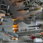 Warplanes at the National World War II Museum in New Orleans, Louisiana.
