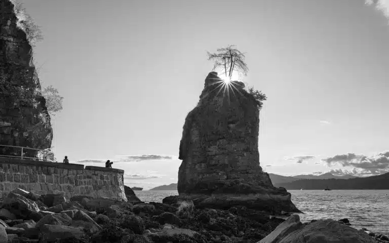 Siwash Rock from Stanley Park, Vancouver.