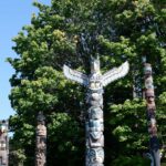 The Stanley Park Totem Poles in Vancouver, Canada.
