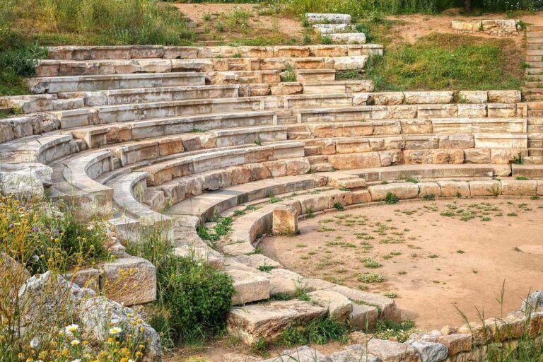 The Theatre of Aptera in Crete, Greece.