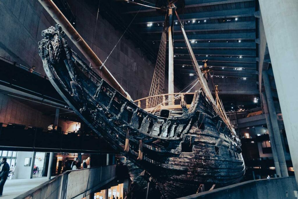 The world's only intact 17th century ship at the Vasa Museum in Stockholm, Sweden.