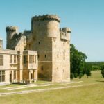 Belsay Hall, Castle and Gardens near Morpeth in Northumberland.