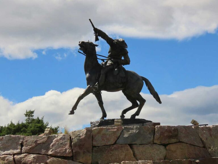The Buffalo Bill statue in Cody, Wyoming.