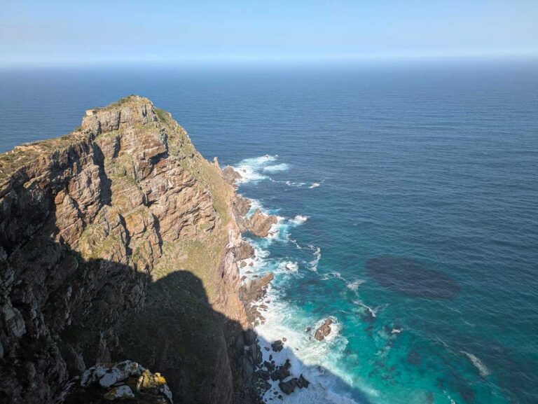 The view from the top of Cape Point in Table Mountain National Park, Cape Town, South Africa.