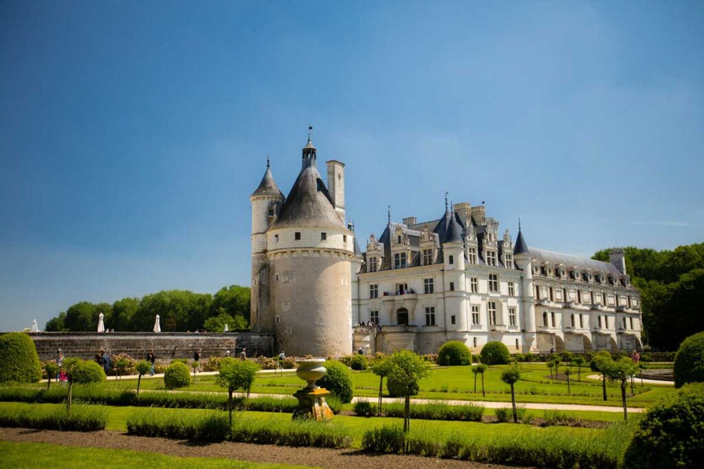 Chenonceau Castle in the Loire Valley, France.