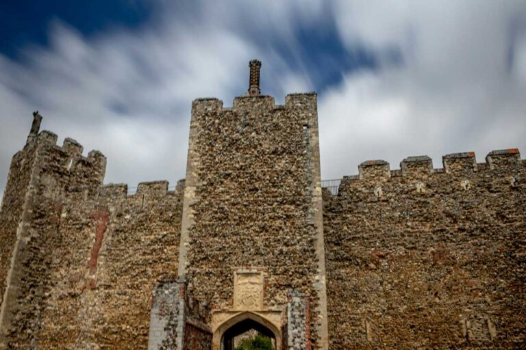 Framlingham Castle in Suffolk, England.