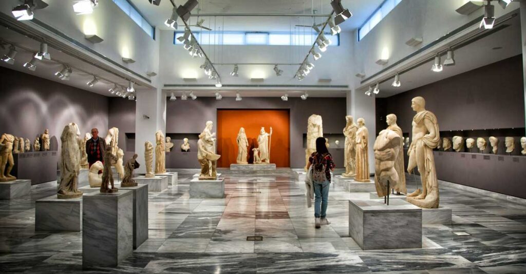 The Heraklion Archaeological Museum in Heraklion, Crete.