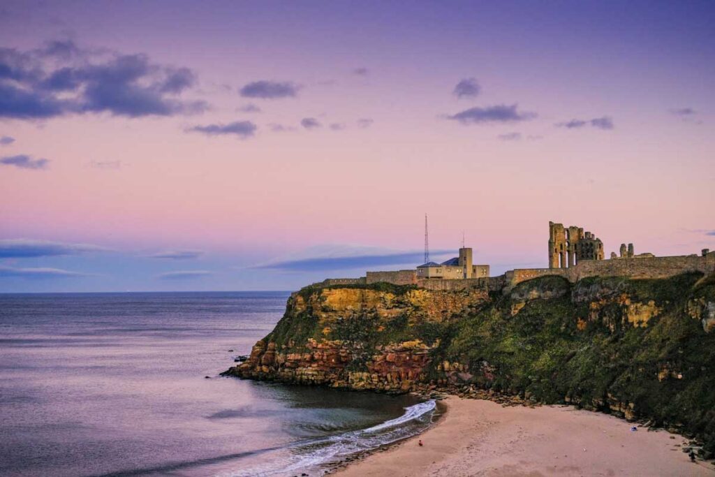 Tynemouth Priory and Castle near Newcastle, North-East England.