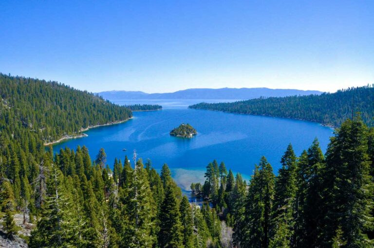 Emerald Bay on Lake Tahoe, California.
