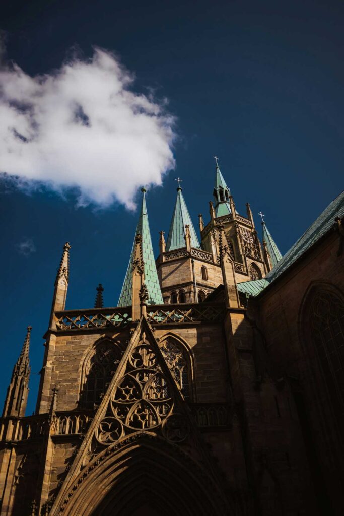 Erfurt Cathedral in Erfurt, Thuringia.